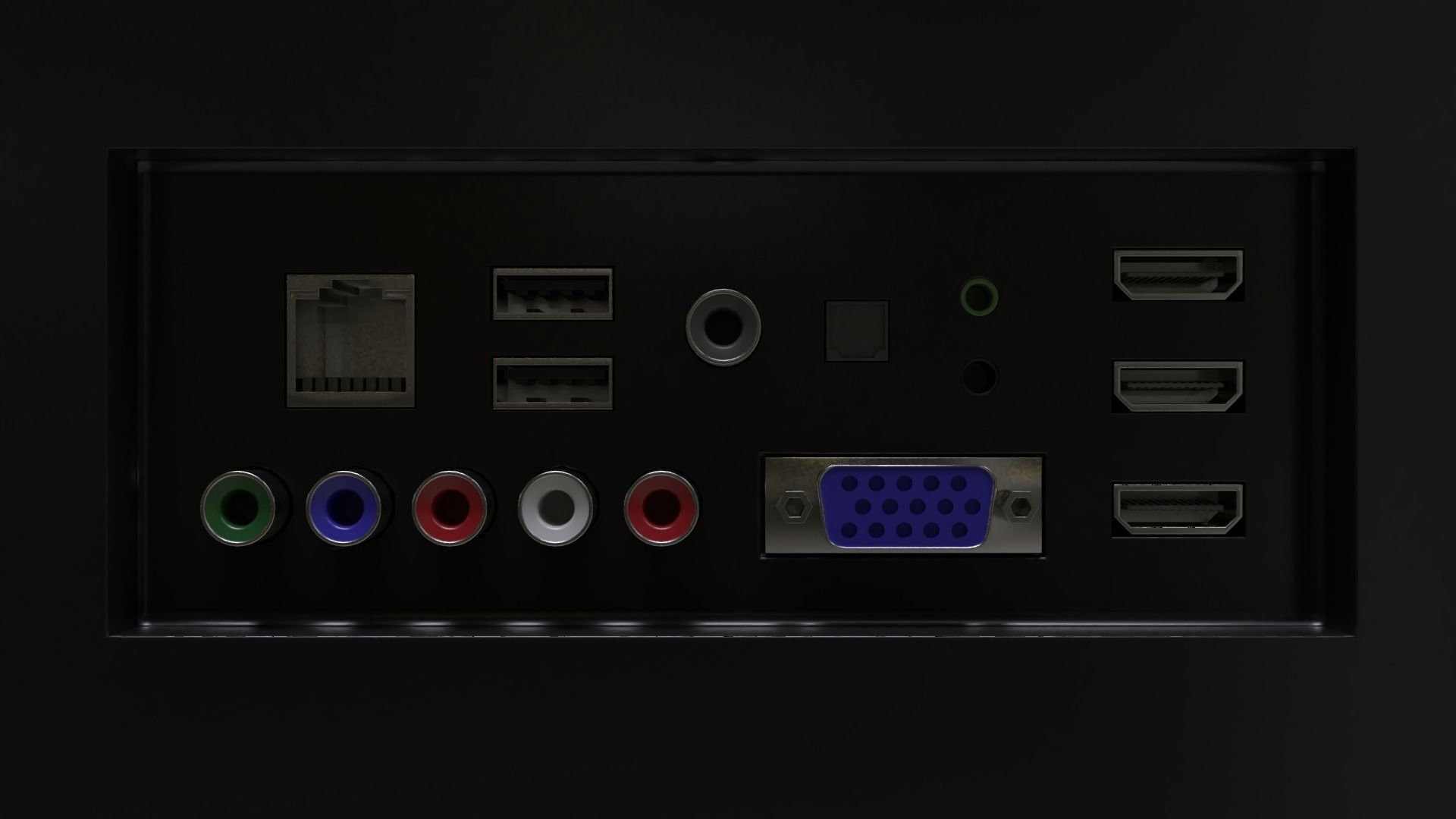 Generic High-Poly Flat Screen TV 3D model_7