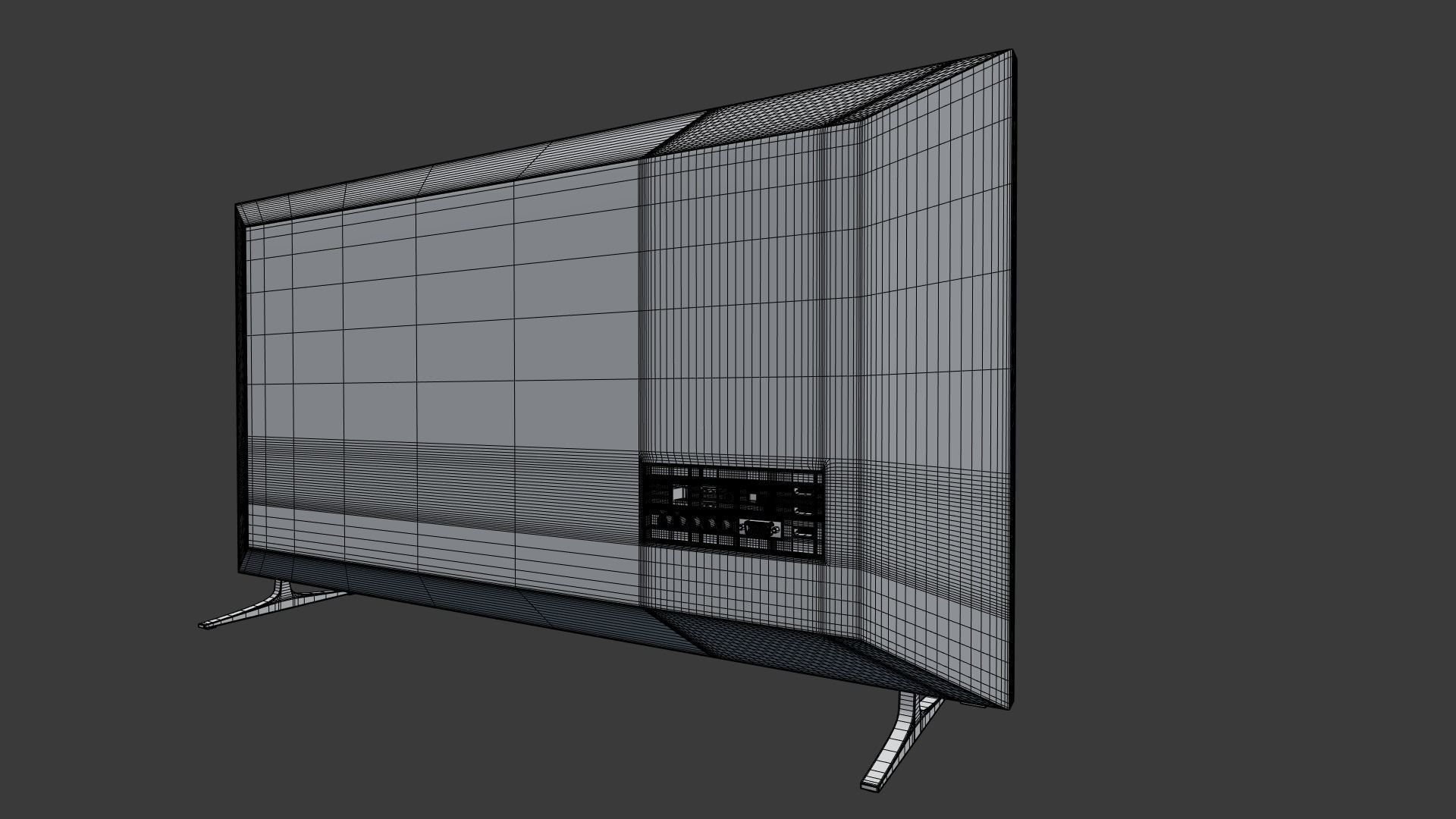 Generic High-Poly Flat Screen TV 3D model_15
