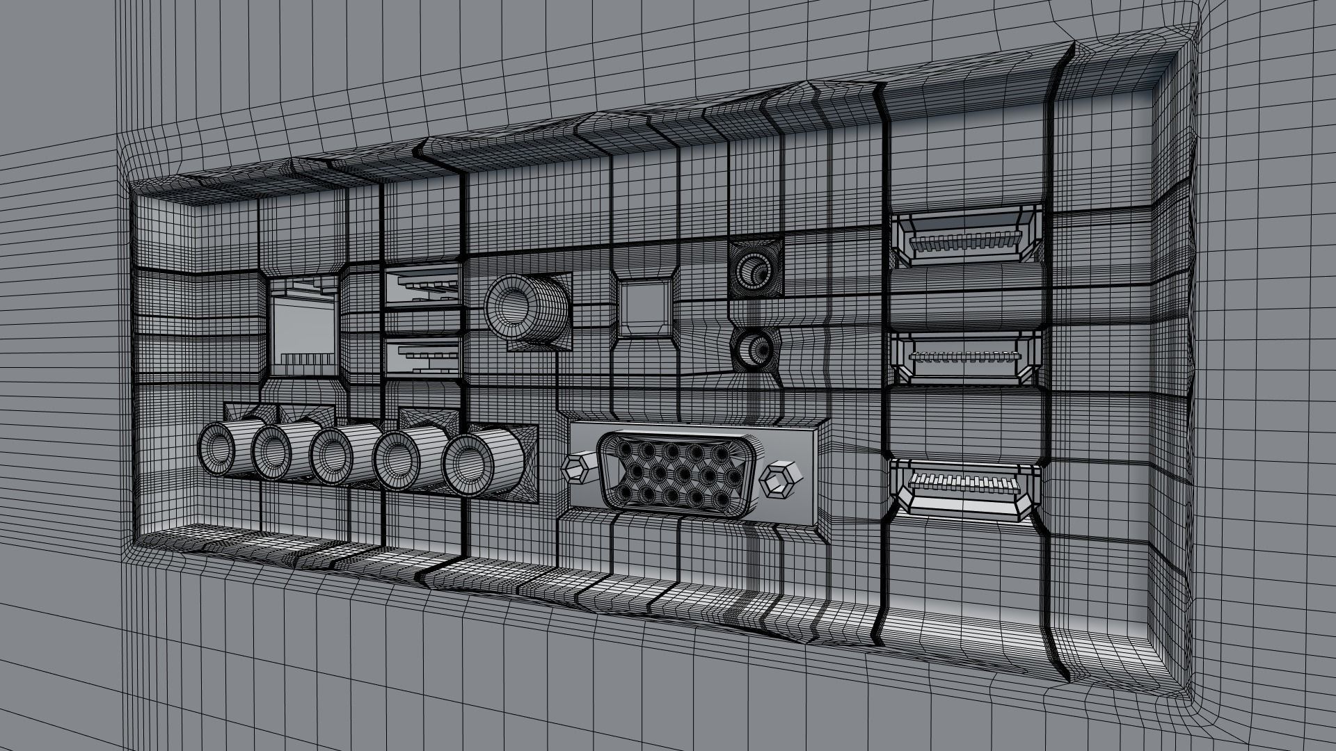 Generic High-Poly Flat Screen TV 3D model_17
