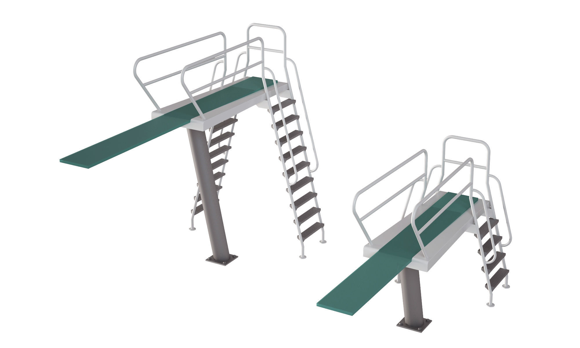 Swimming Diving Board 3D model_5