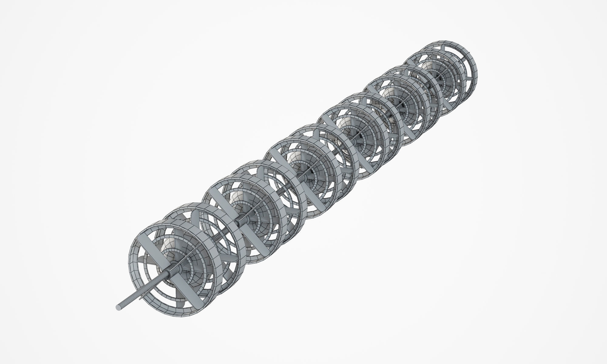 Swimming Diving Board 3D model_10