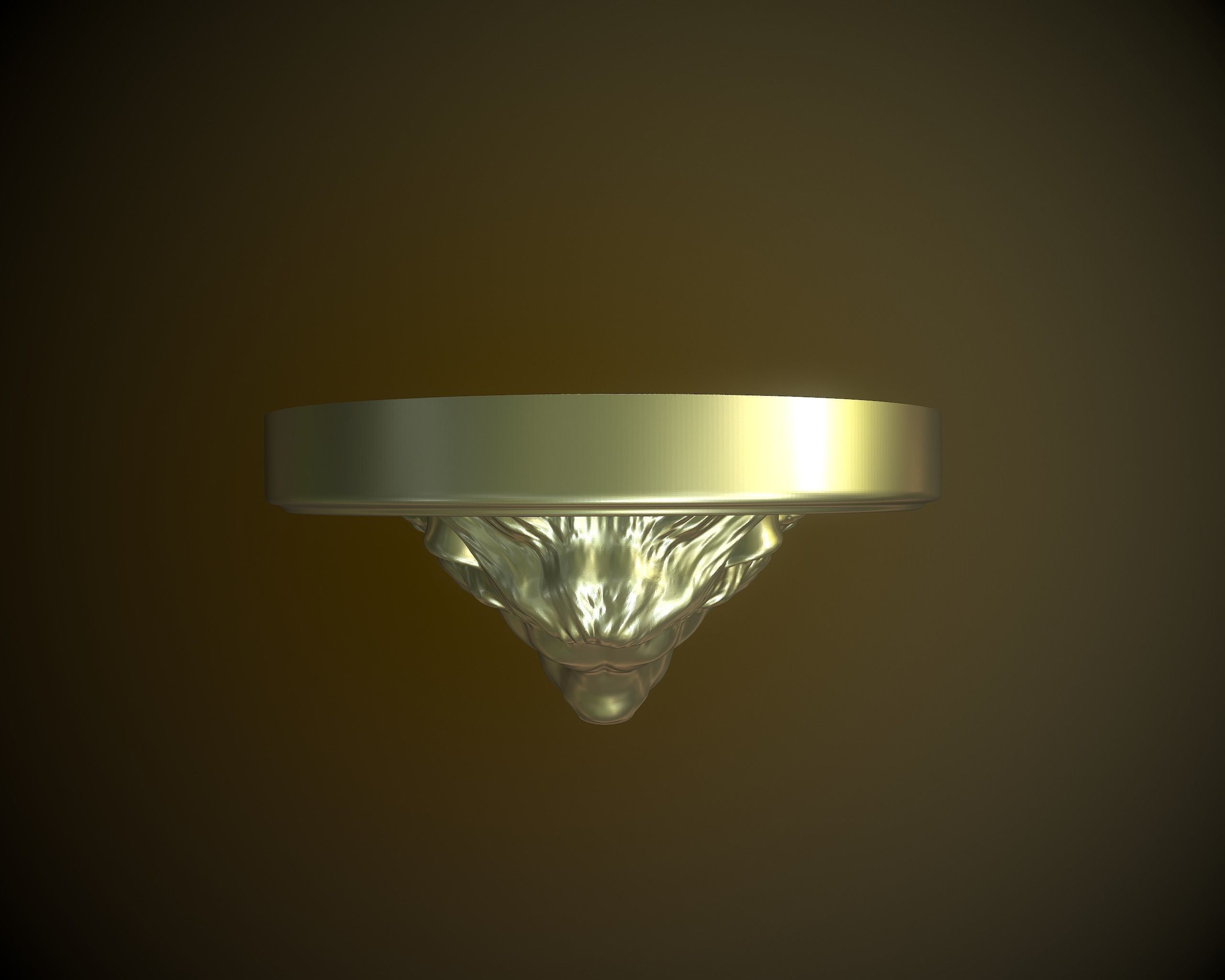 Lion 3D gold ring Free 3D print model_6