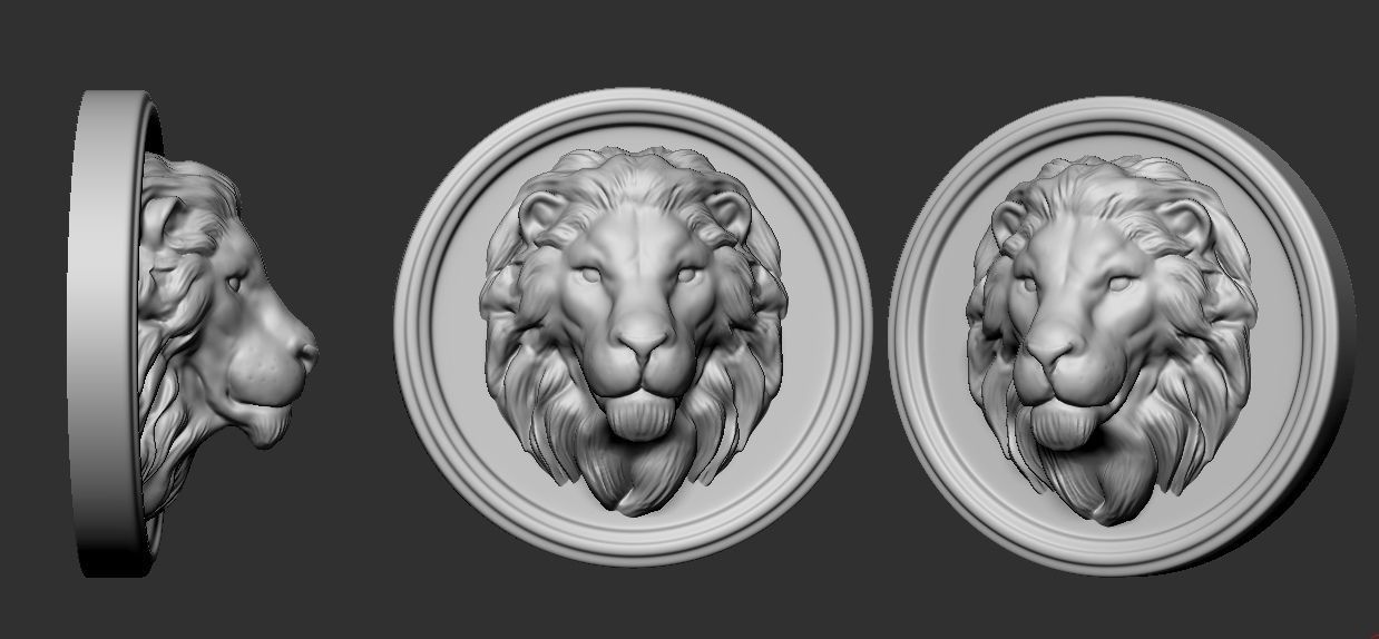 Lion 3D gold ring Free 3D print model_4