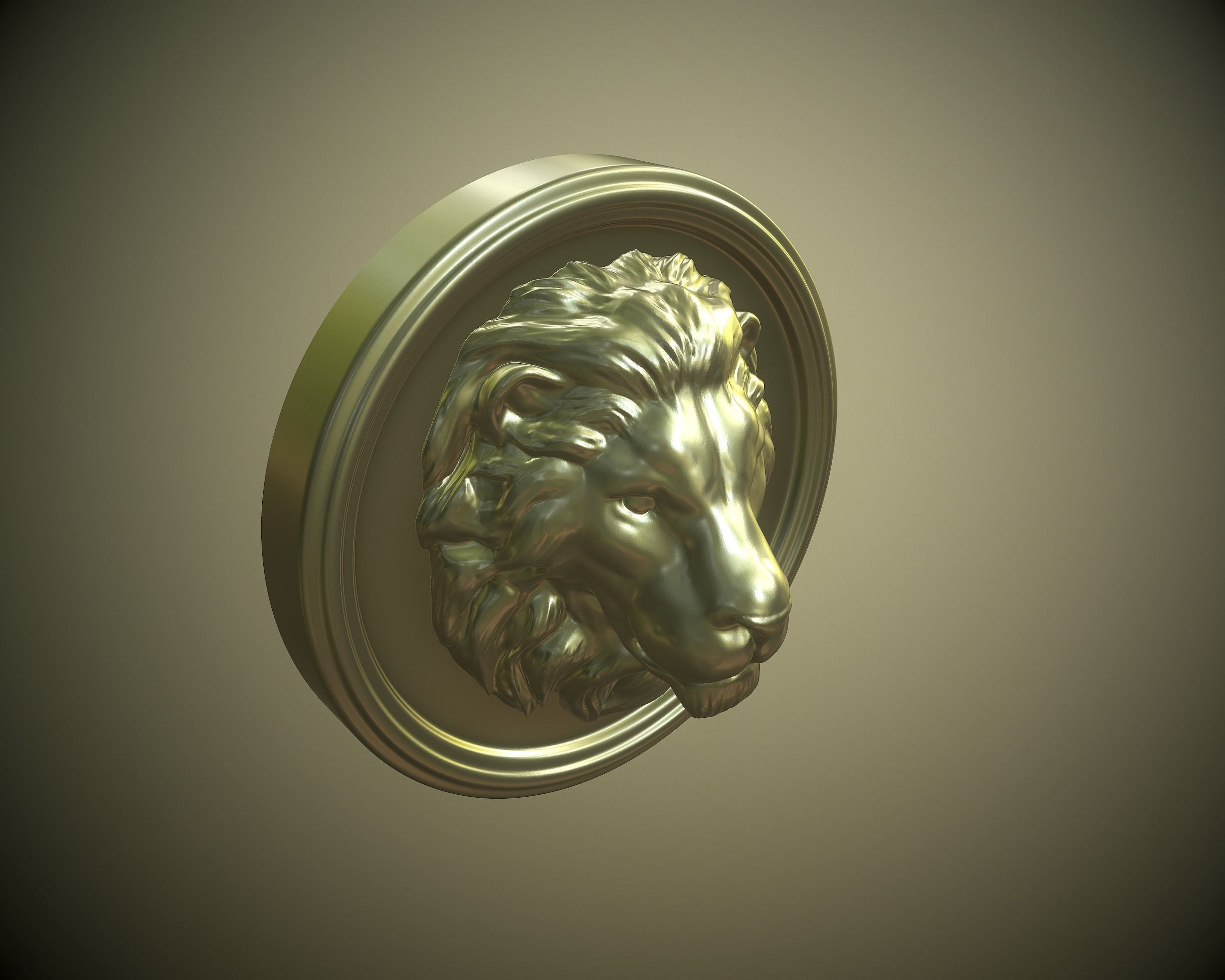 Lion 3D gold ring Free 3D print model_9