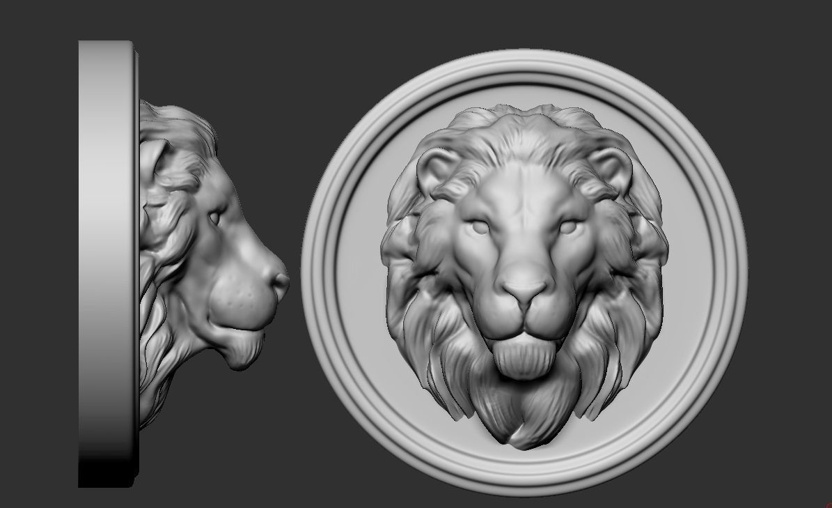 Lion 3D gold ring Free 3D print model_5
