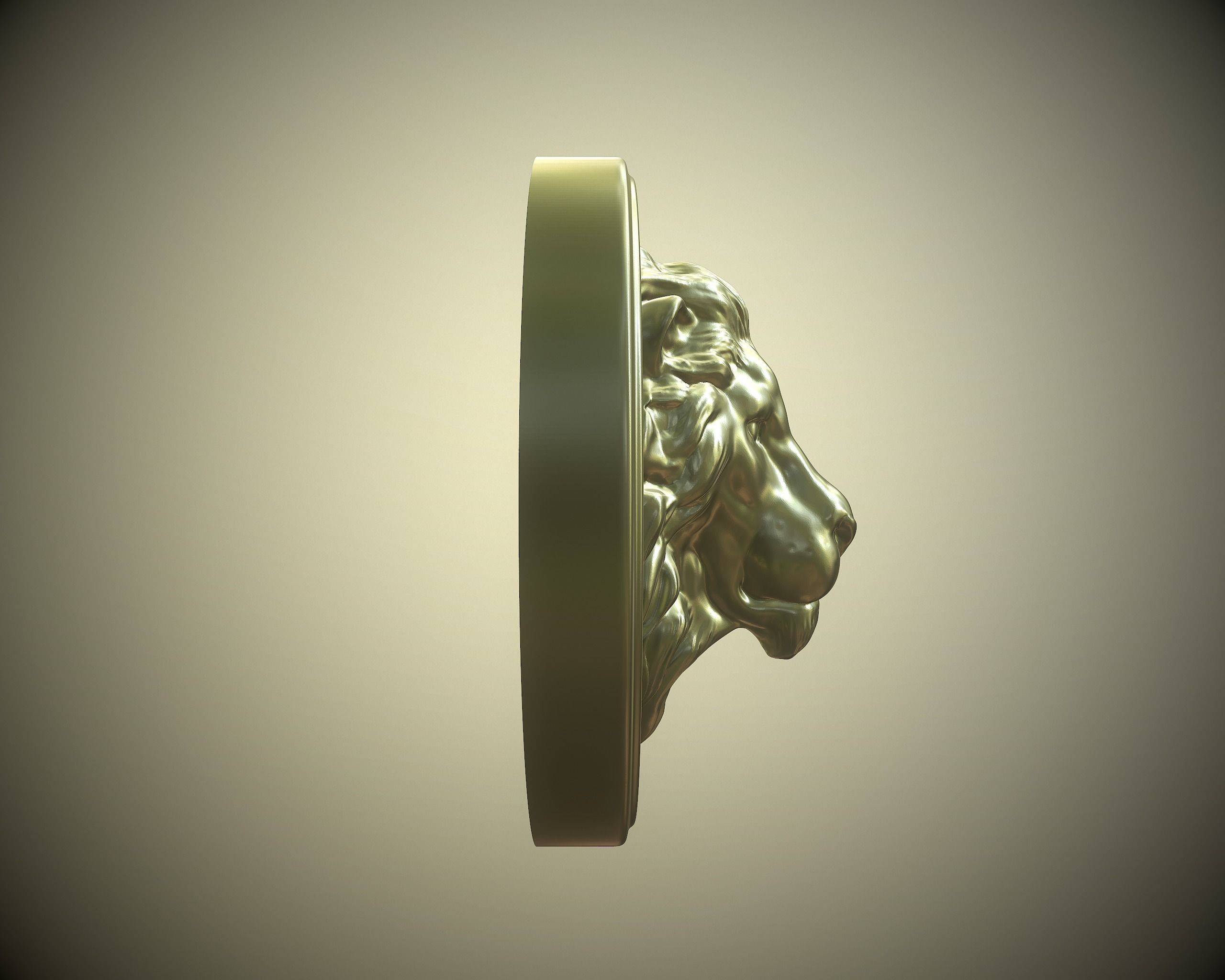Lion 3D gold ring Free 3D print model_8