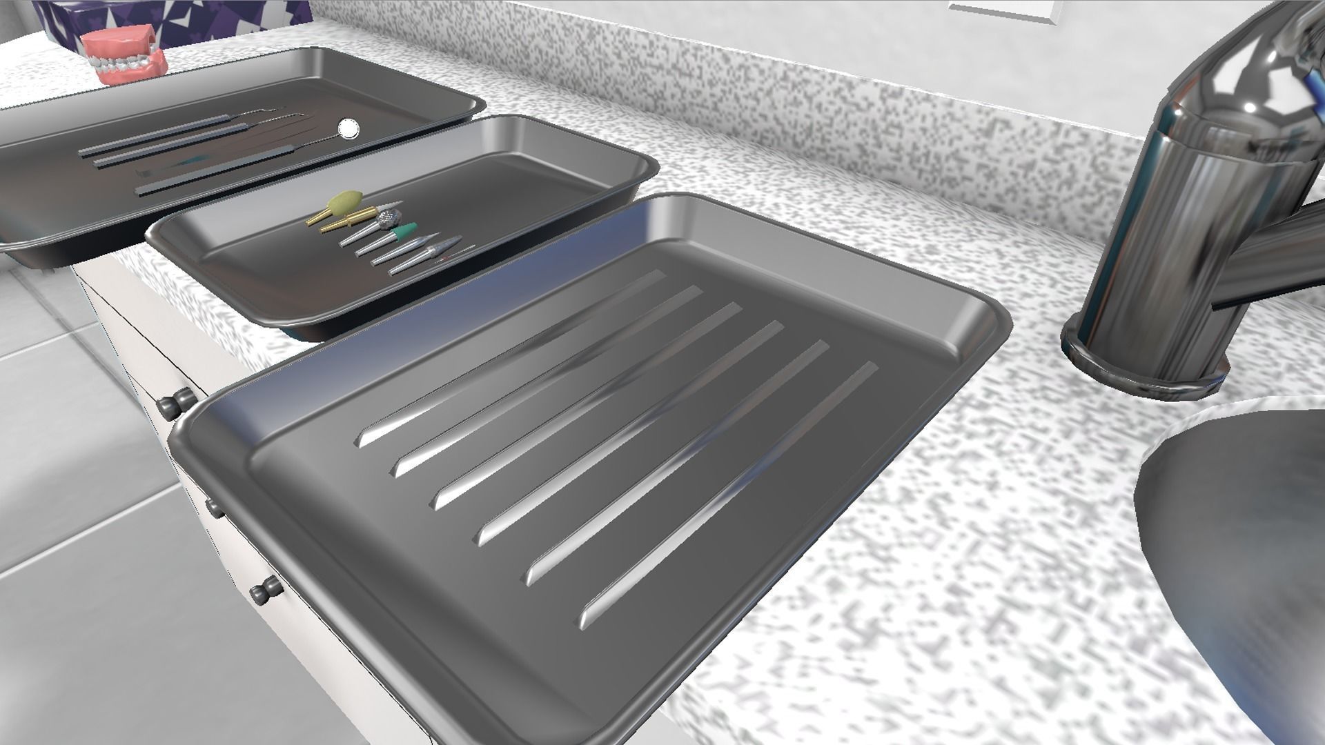 Dental Medical Dentist Room Clinic Center Low-poly 3D model_10