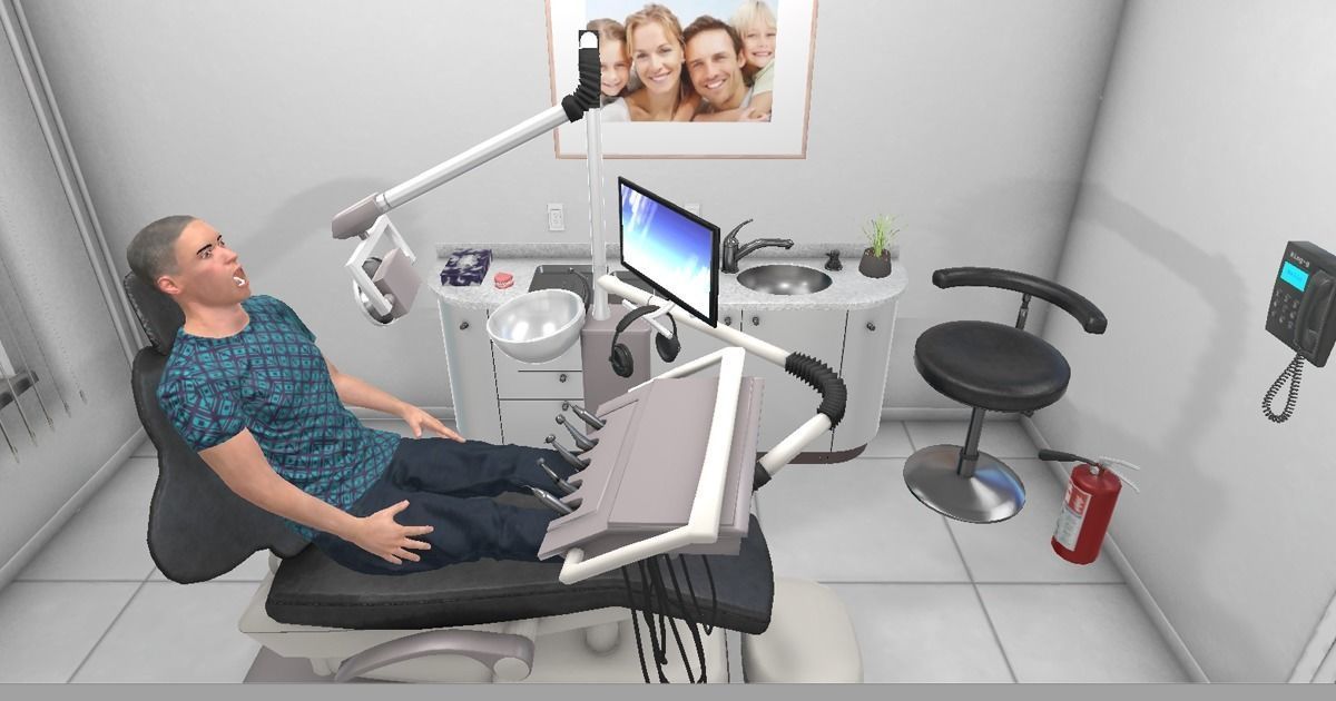 Dental Medical Dentist Room Clinic Center Low-poly 3D model_1