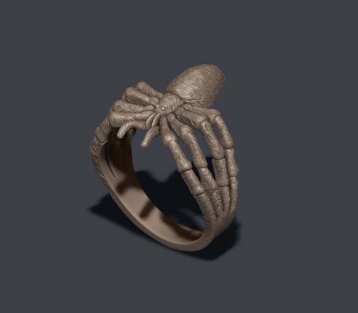 Spider ring 3D print model_2