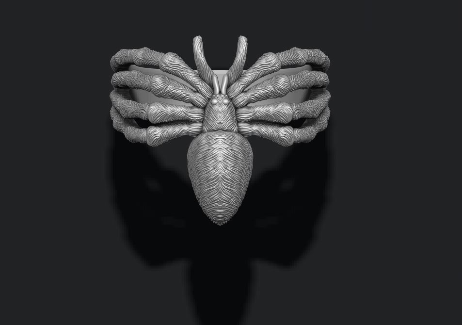 Spider ring 3D print model_1