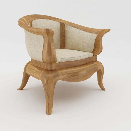 Lazy Single Sofa Low-poly 3D model
