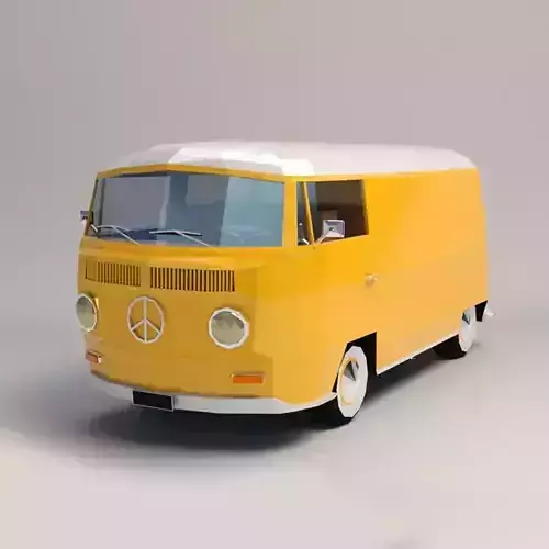 Low Poly Transporter Van 01 Low-poly 3D model