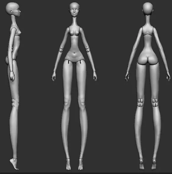Bjd doll 3D model_0