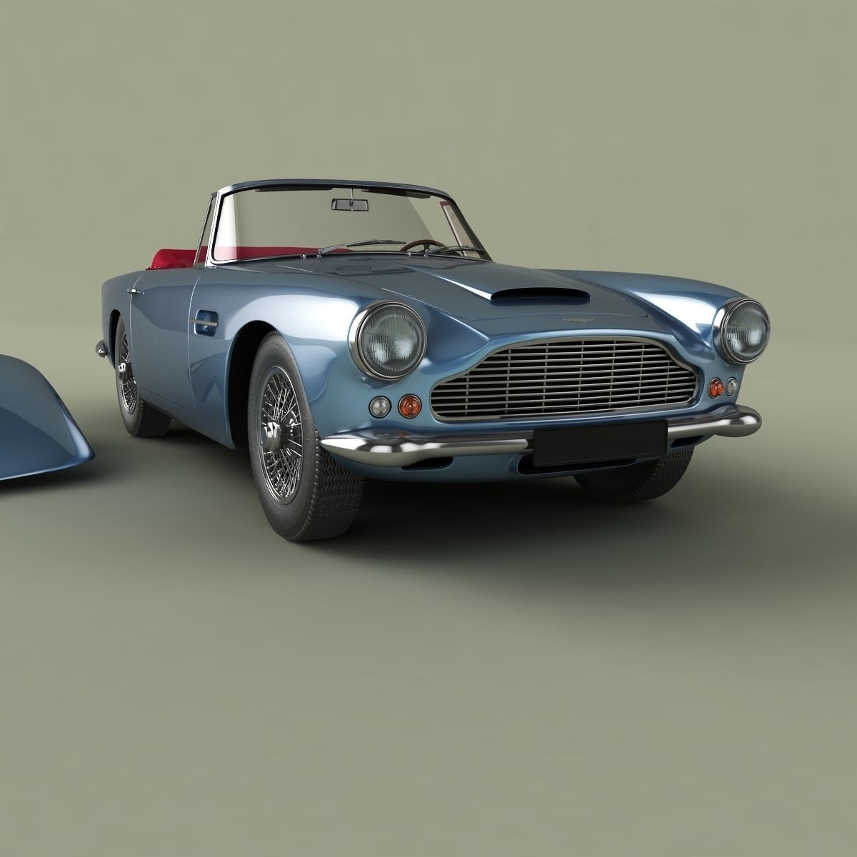 Aston Martin DB4 Convertible 3D model_11