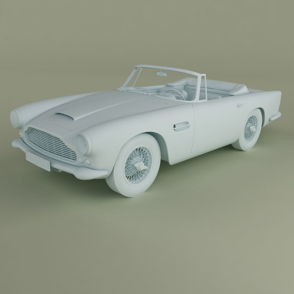Aston Martin DB4 Convertible 3D model_12