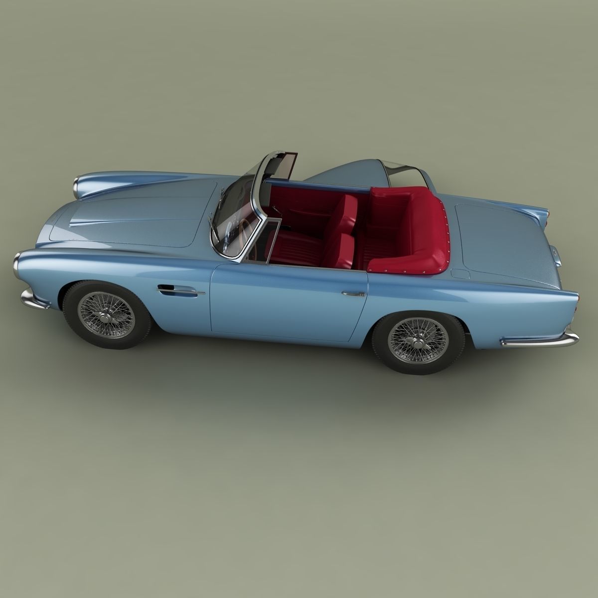 Aston Martin DB4 Convertible 3D model_7