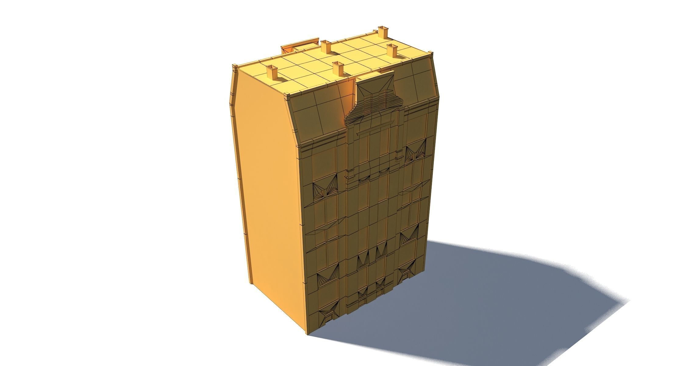 Apartment House 192 Low Poly 3d Model Low-poly 3D model_3