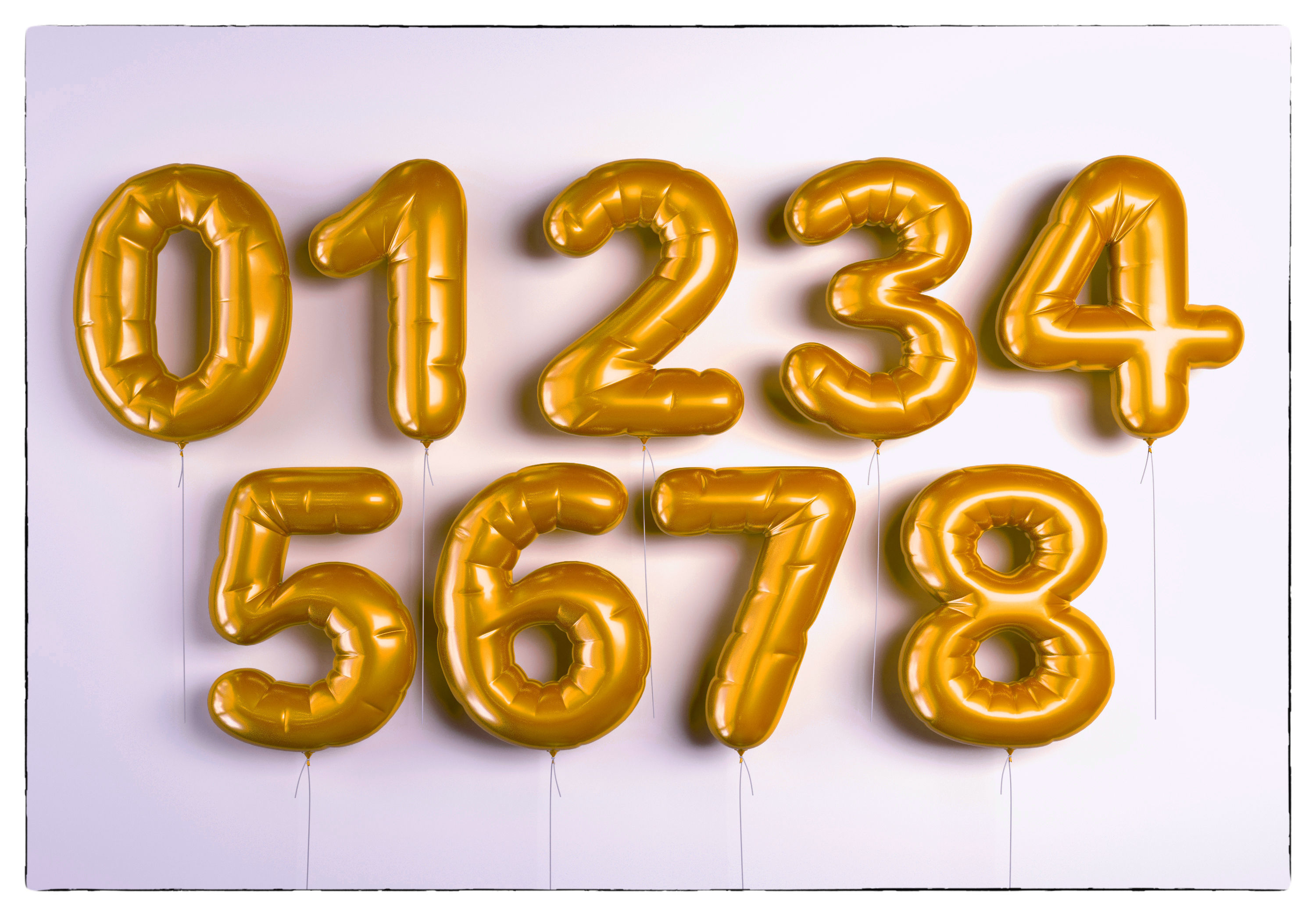 balloons figures-numbers 3D model_2