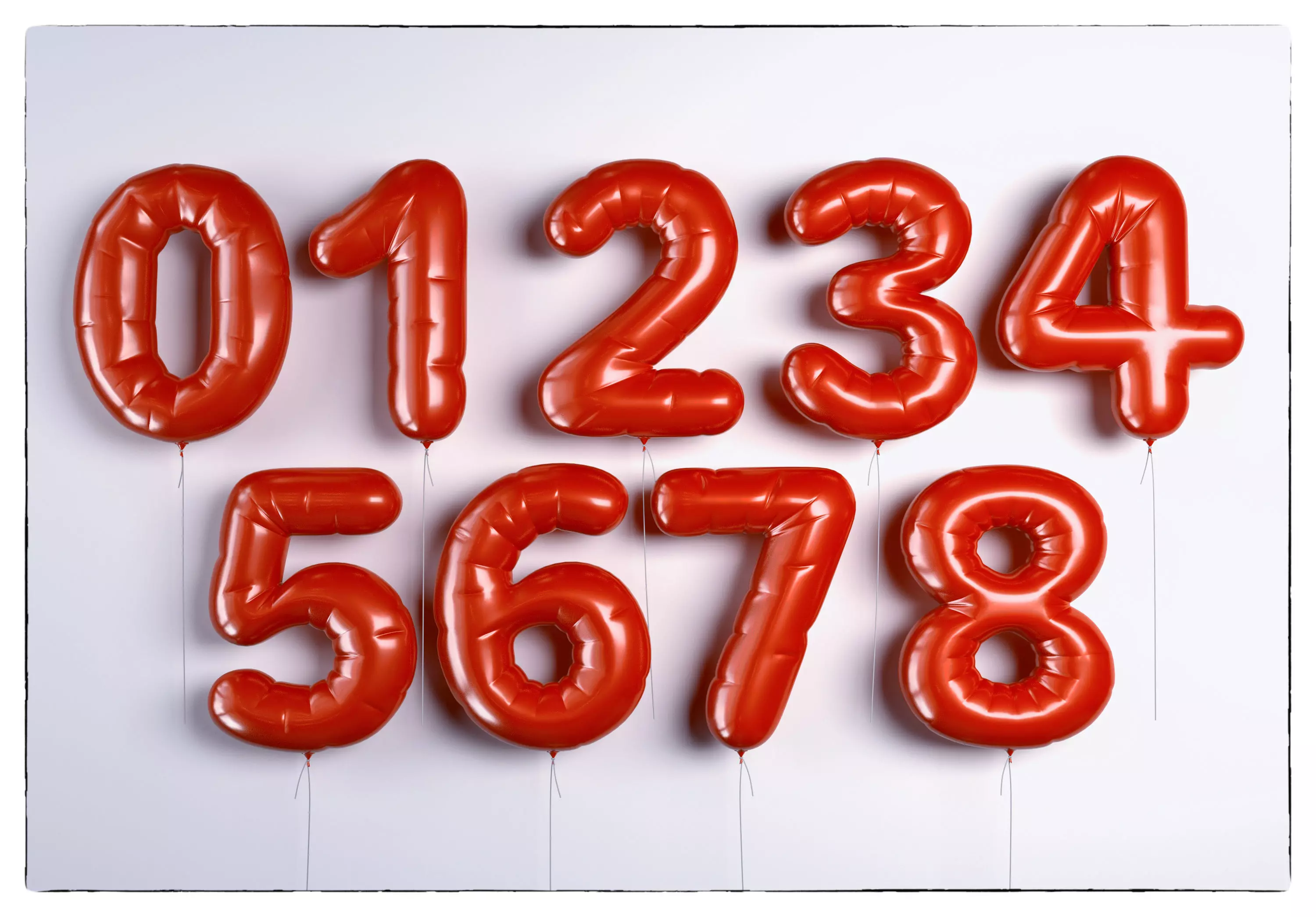 balloons figures-numbers 3D model_0