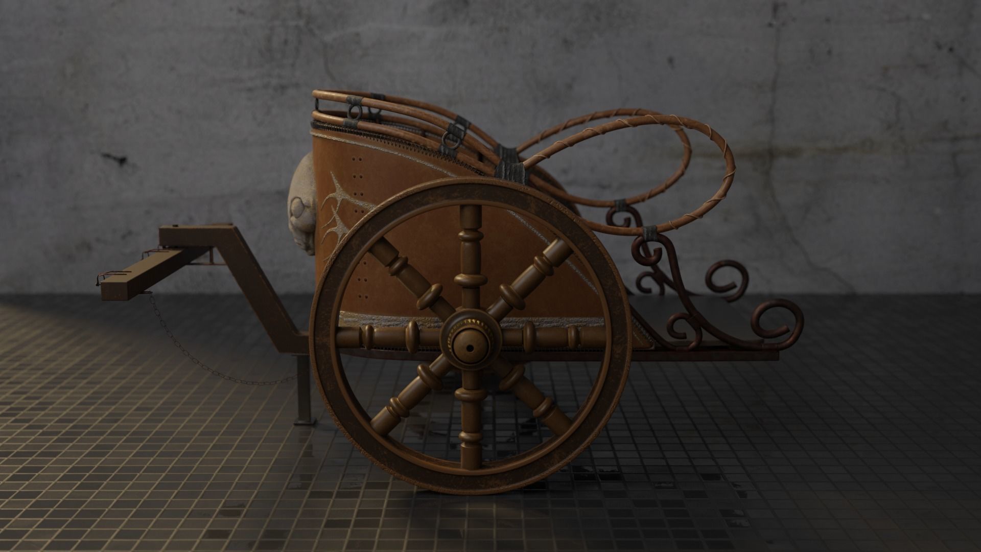 Roman Chariot 3D model_2