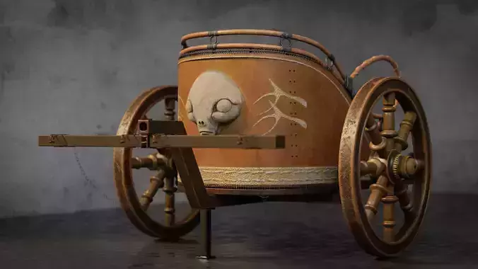 Roman Chariot 3D model