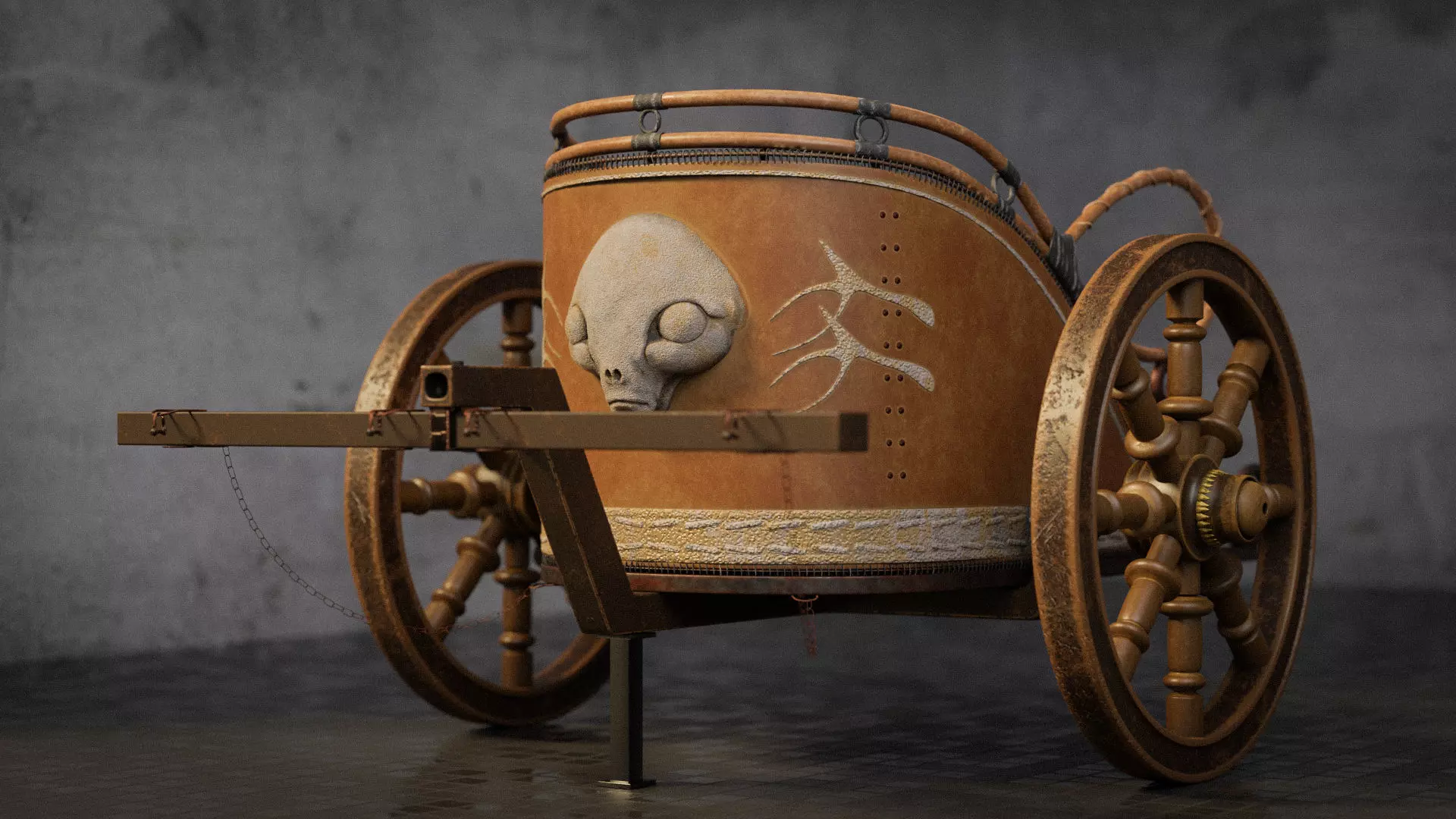 Roman Chariot 3D model_0