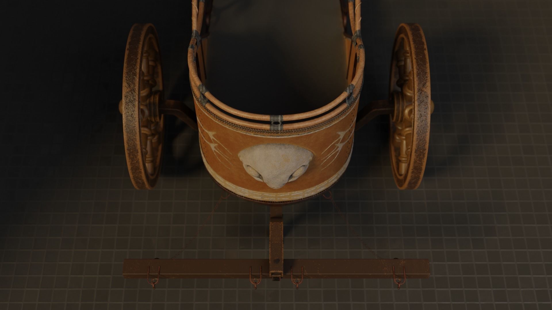 Roman Chariot 3D model_1