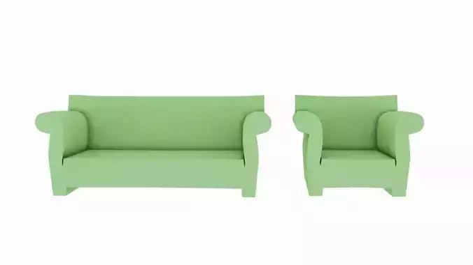 Kartell Bubble Sofa Low-poly 3D model