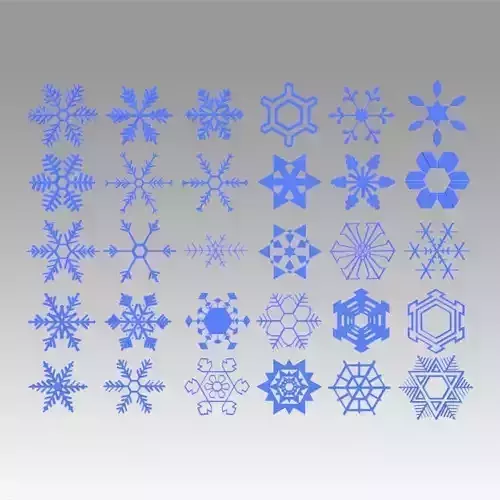 Snowflakes set