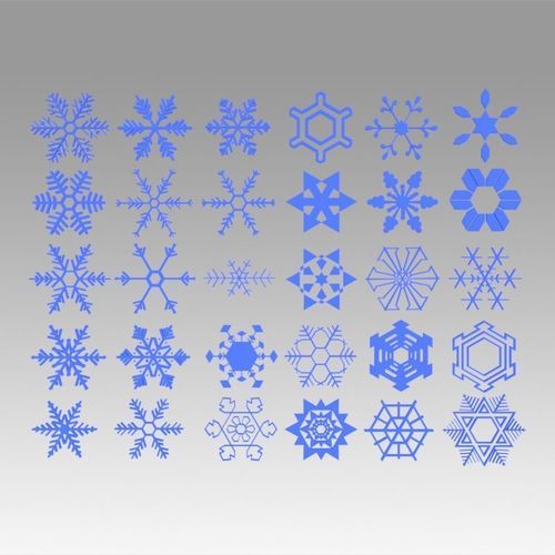 Snowflakes collection  3D model