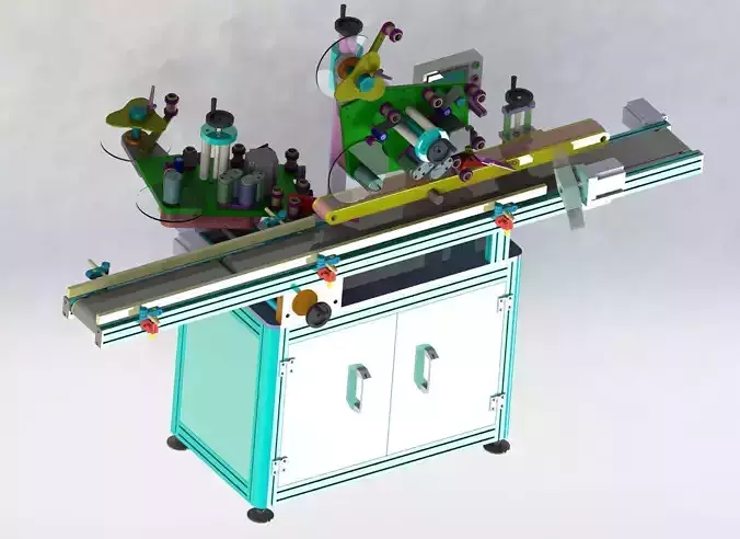 Double-sided labeling machine  3D model