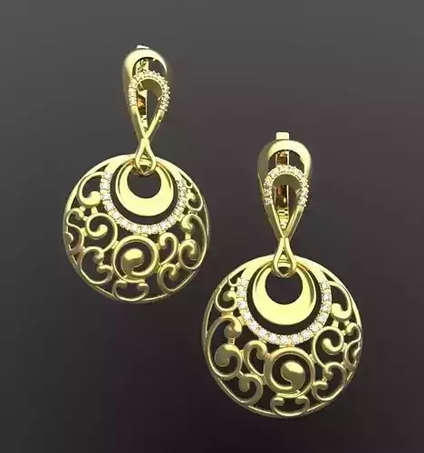 pattern earring