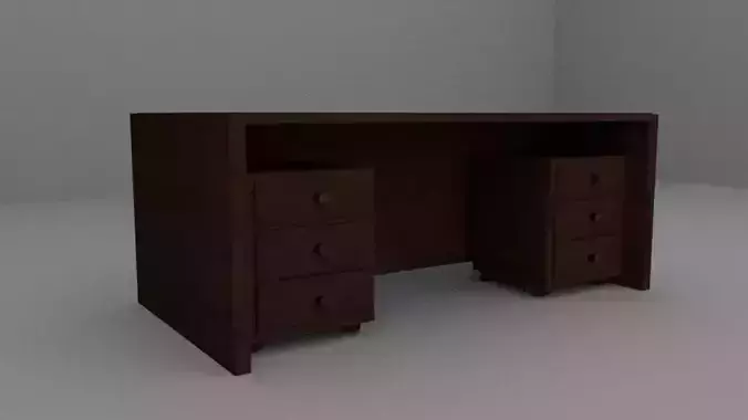 Office Table 3D Model Textured