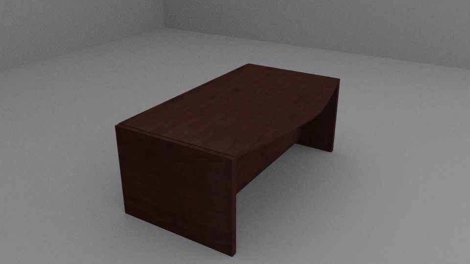 Office Table 3D Model Textured Low-poly 3D model_2
