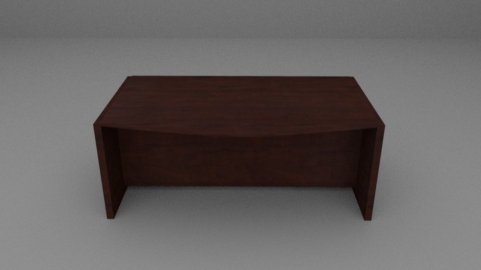 Office Table 3D Model Textured Low-poly 3D model_1
