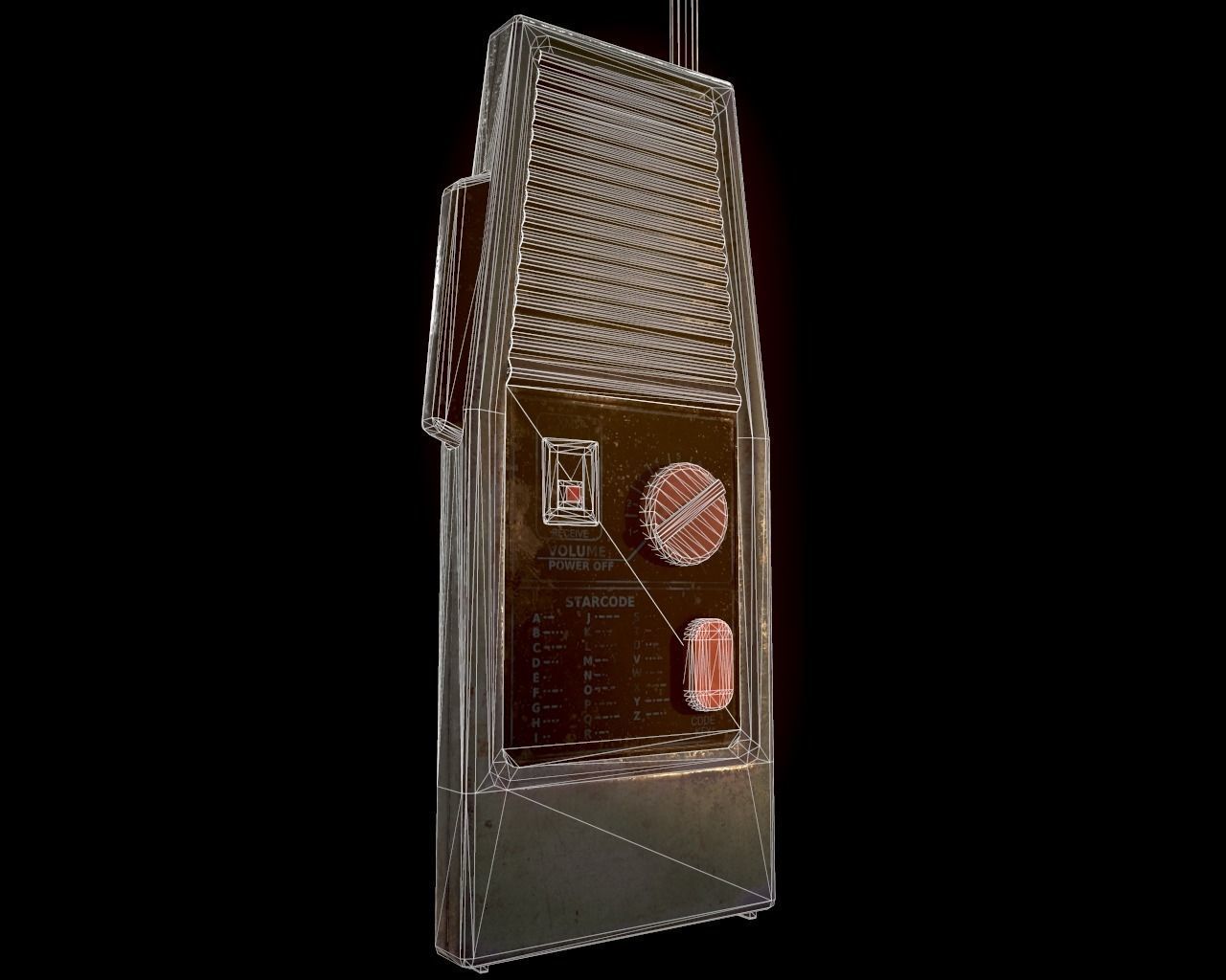 Walkie talkie Low-poly 3D model_2