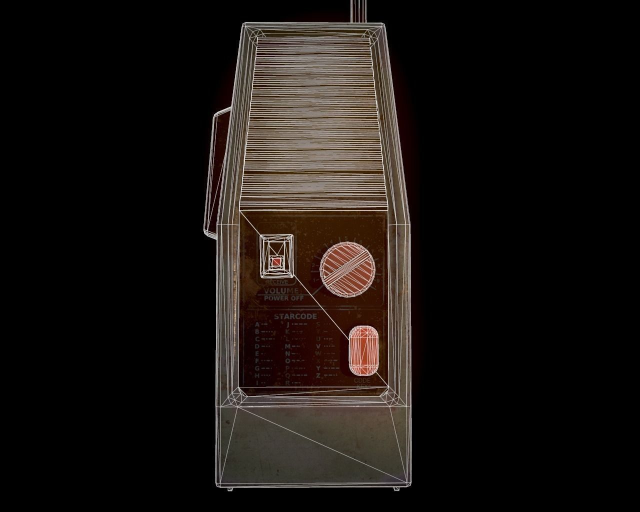 Walkie talkie Low-poly 3D model_4
