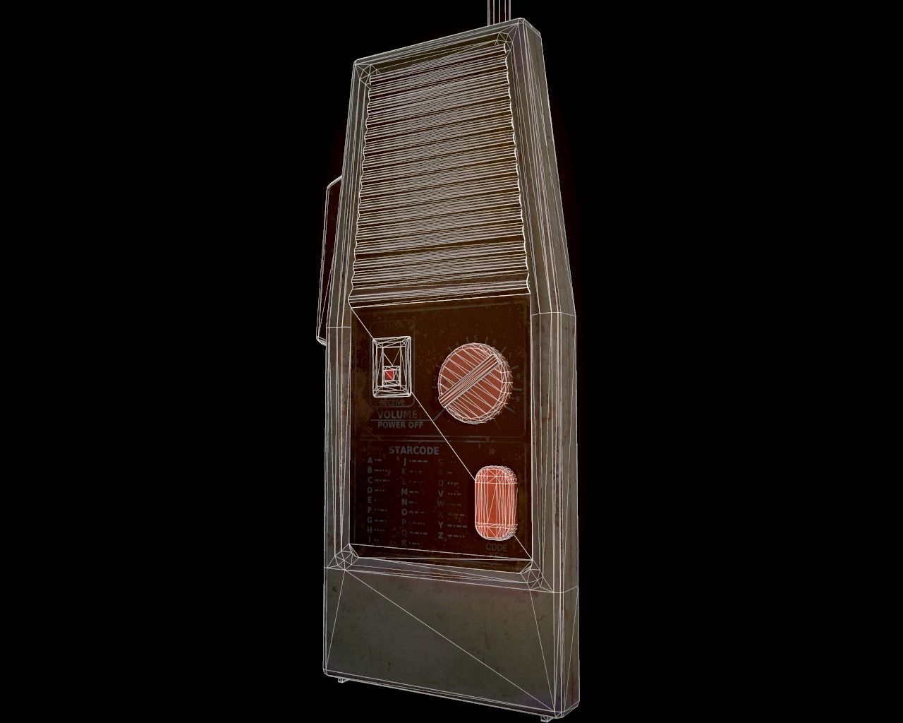 Walkie talkie Low-poly 3D model_14
