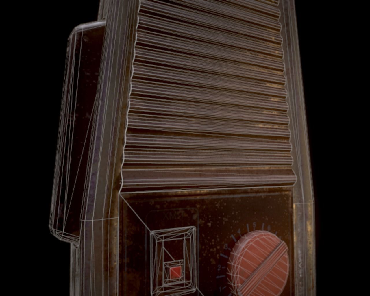 Walkie talkie Low-poly 3D model_12