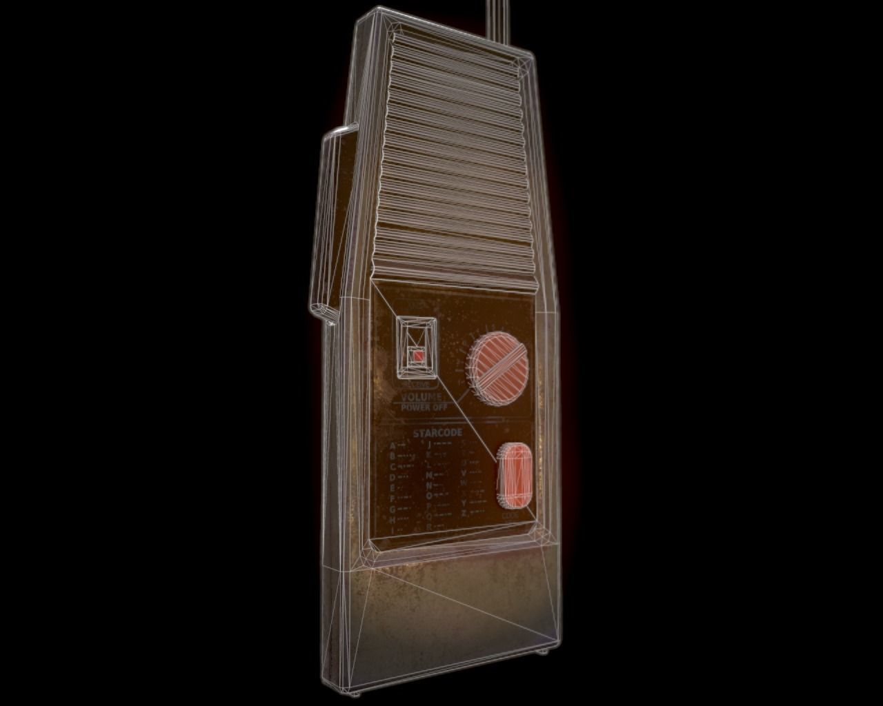 Walkie talkie Low-poly 3D model_6