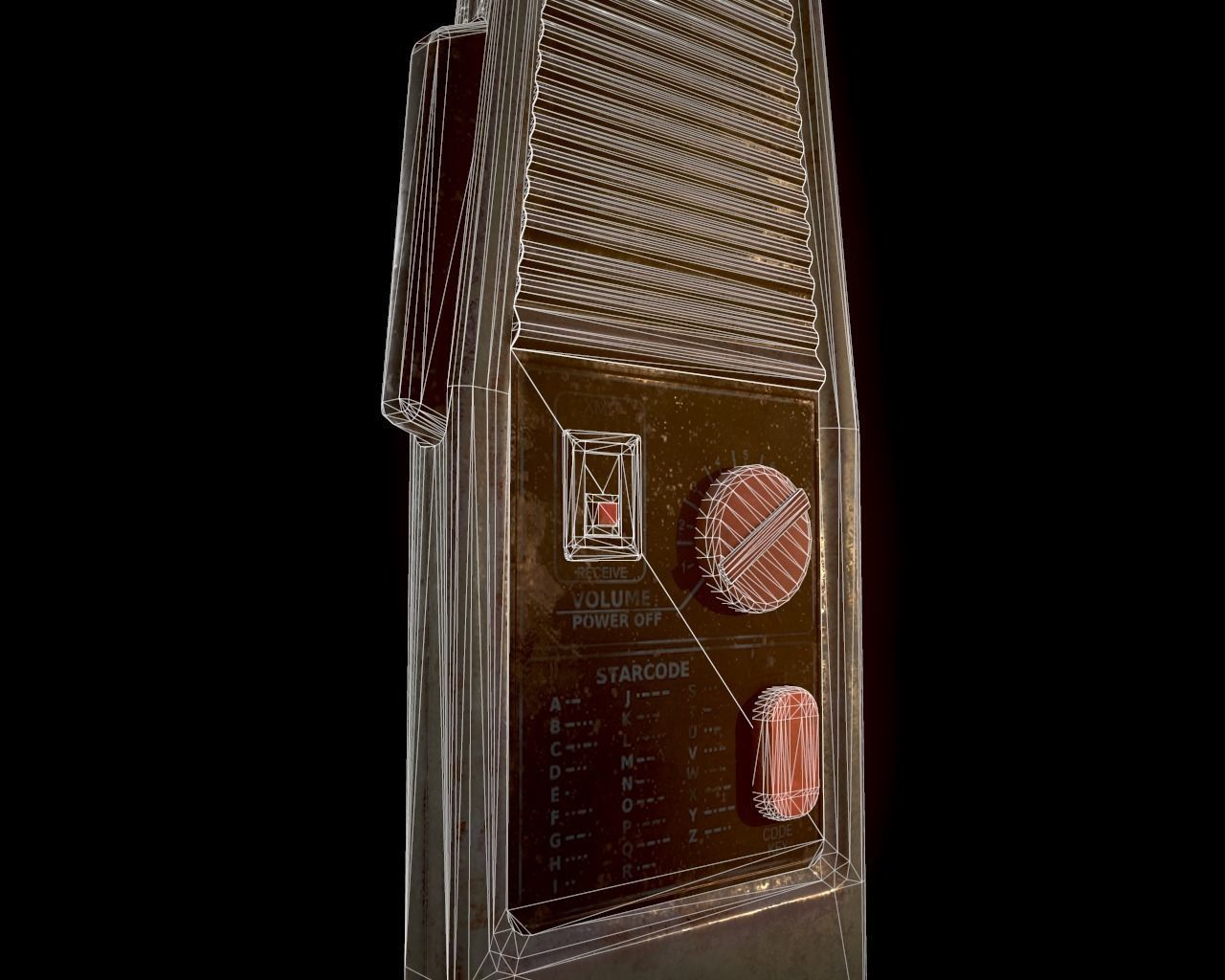 Walkie talkie Low-poly 3D model_16
