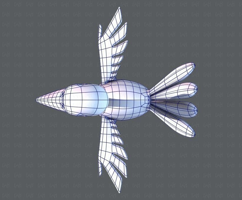 Ostrich V01 Low-poly 3D model_38