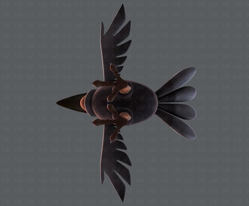 Ostrich V01 Low-poly 3D model_39