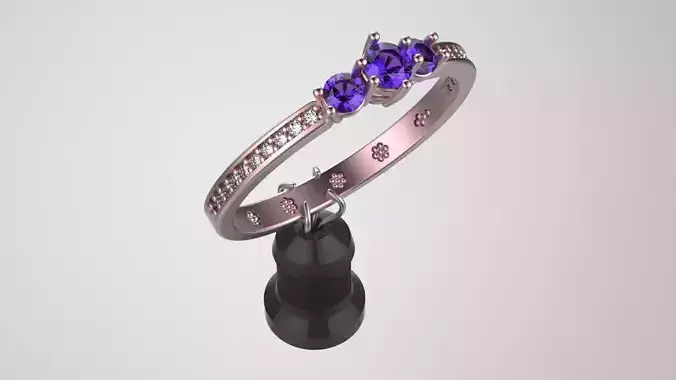 3 Stone Solitair Ring