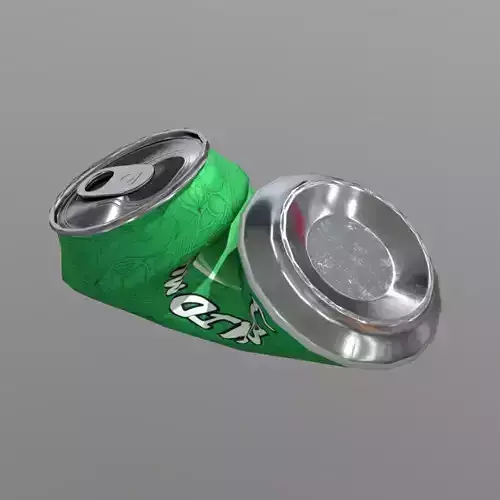 Beverage Can Deformed 2 - Liquid Mushroom Low-poly 3D model Beverage Can Deformed 2 - Liquid Mushroom Low-poly 3D model