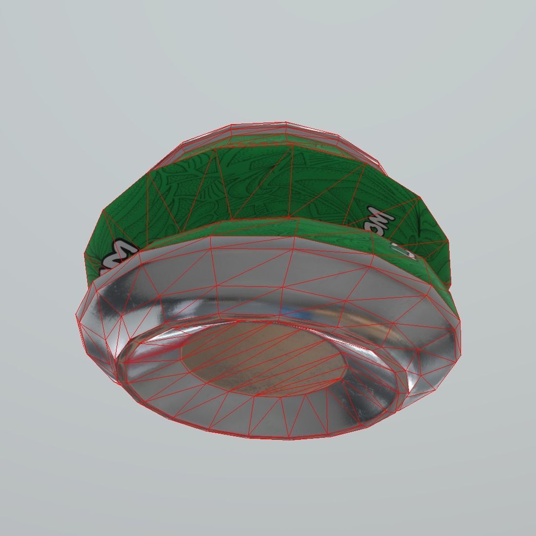 Beverage Can Deformed 3 - Liquid Mushroom Low-poly 3D model_5