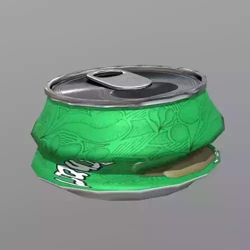 Beverage Can Deformed 3 - Liquid Mushroom Low-poly 3D model Beverage Can Deformed 3 - Liquid Mushroom Low-poly 3D model