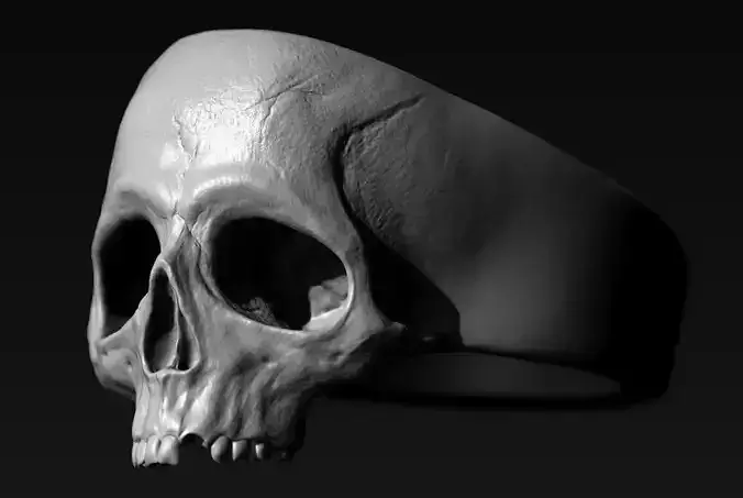 Skull Ring 3D print model