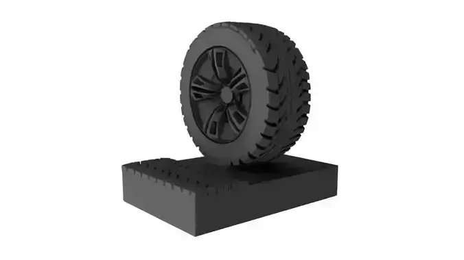 TIRE-WHEEL-TREAD tire 3D print model