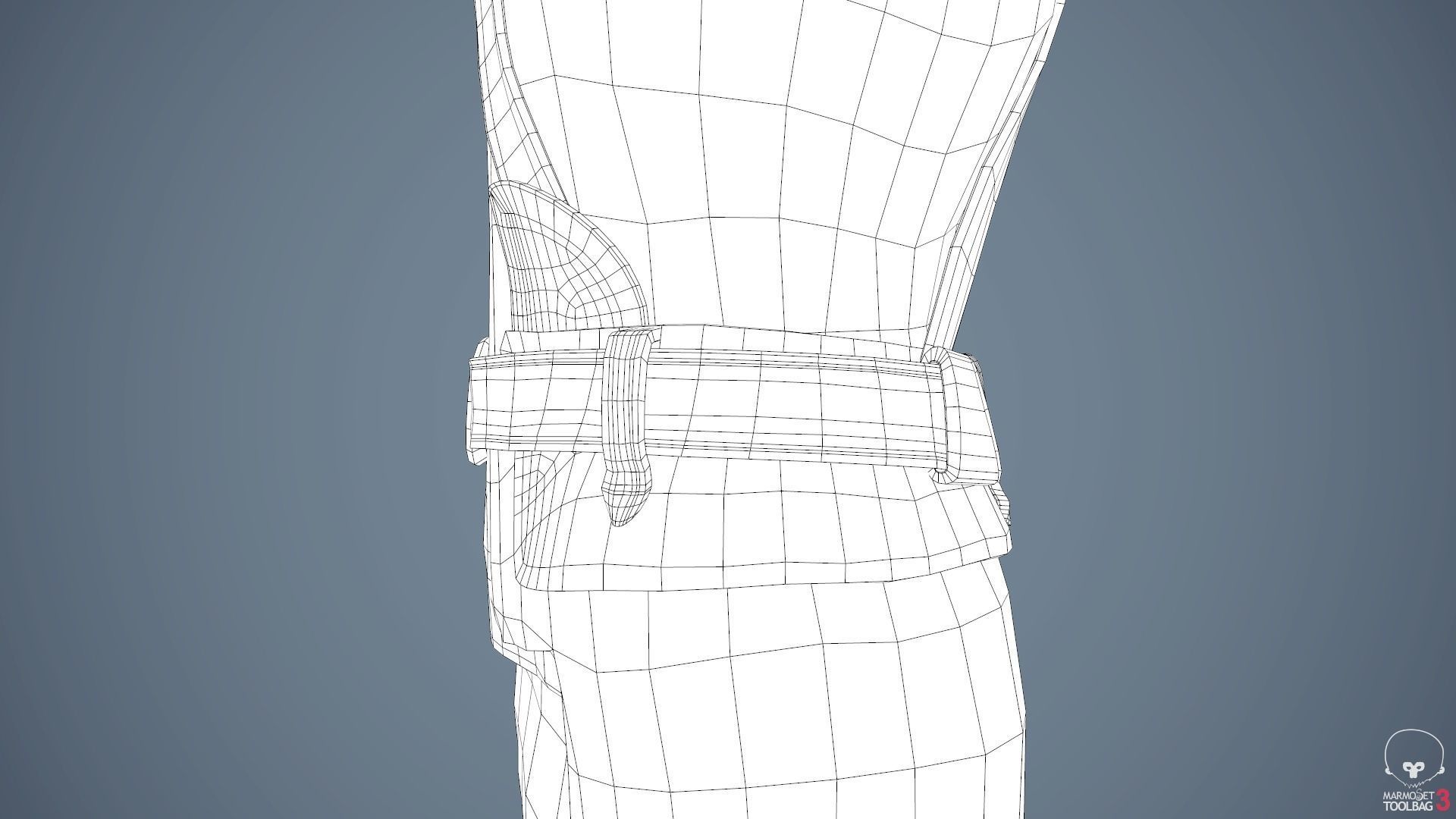 Male Post Apocalyptic Outfit Low-poly 3D model_63